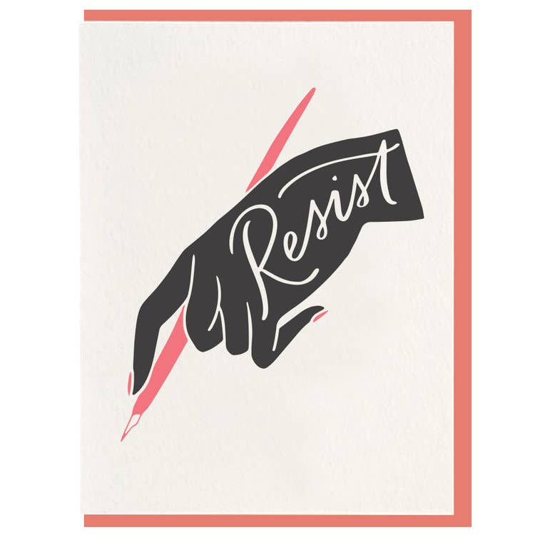 Resist - Letterpress Everday Card