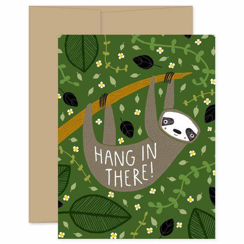 Hang In There Sloth Card--Retiring Soon!