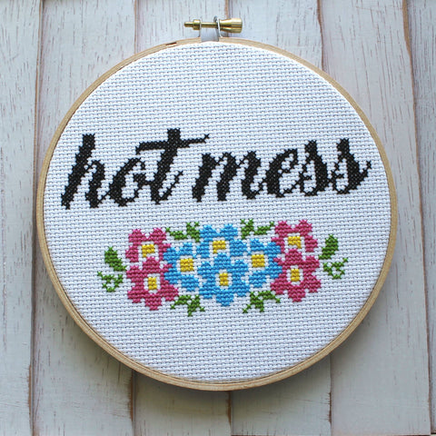 Hot Mess Cross Stitch Kit