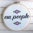 Ew, People Cross Stitch Kit -- Spot Colors