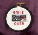 Game Over Cross Stitch Kit -- Spot Colors
