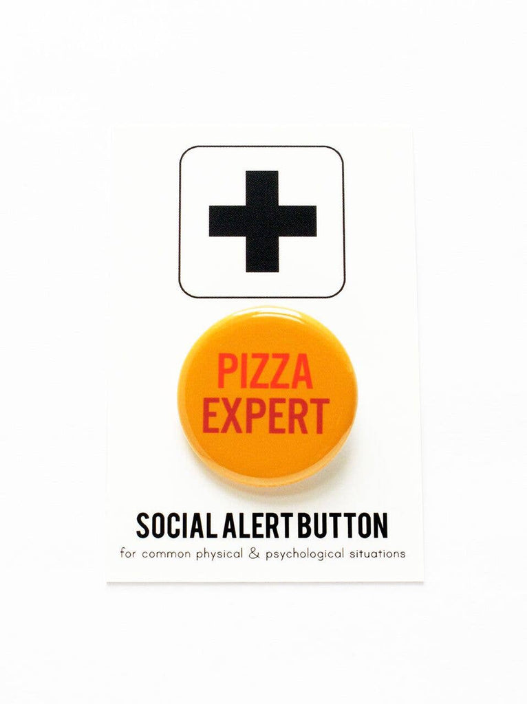 PIZZA EXPERT  pinback button