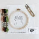 Table Cacti Embroidery Kit -- Thistle & Thread Design