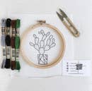 Growing Cacti Embroidery Kit -- Thistle & Thread Design