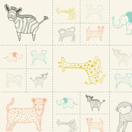 Savannah Litter Critter Multicolor small panel by Gingiber
