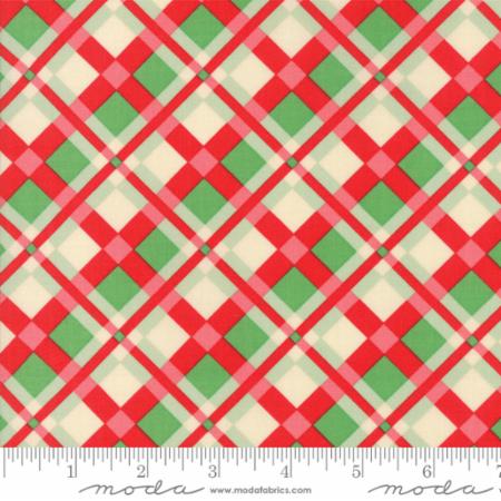 Swell Christmas Red/Green Plaid --- Cotton PVC Coated (Laminated) -- Urban Chiks
