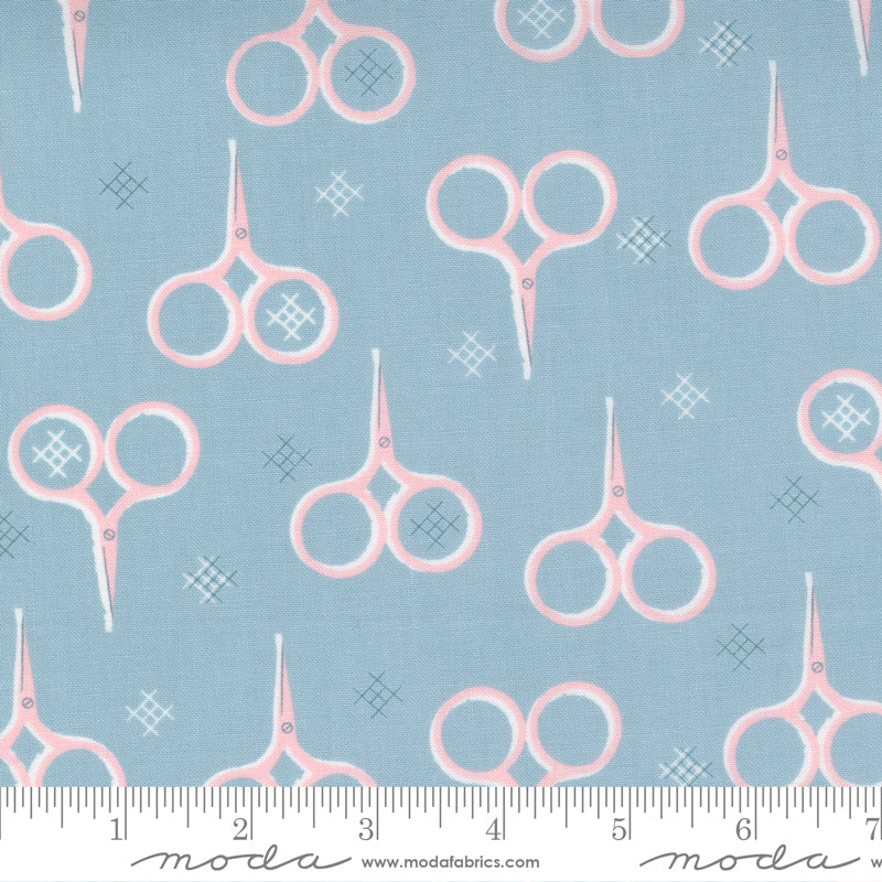 Scissors in Bluebell -- Make Time by Aneela Hoey --- Moda Fabric