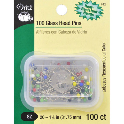 100 Glass Head Pins -- Dritz