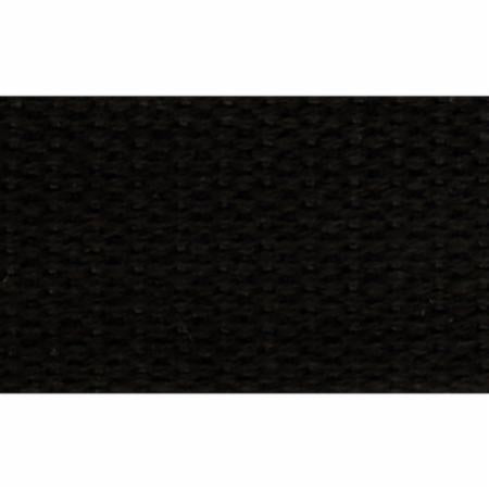 1" black cotton webbing