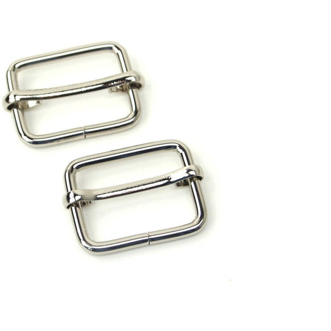 Two Slider Buckles 1/2" -- Nickel