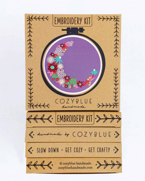 flora luna embroidery kit