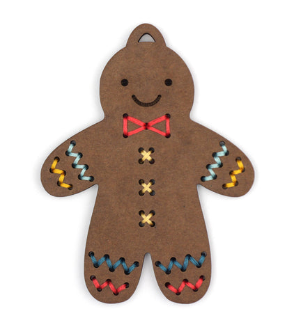 Gingerbread Kid - DIY Stitched Ornament Kit