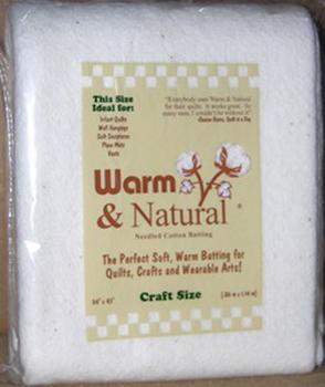Warm & Natural Batting Craft Size Batting