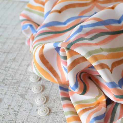 Tissu viscose Waves -- Cousette