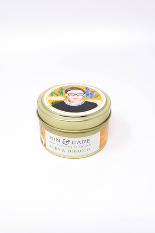 RBG/Fern & Tobacco Icon Collection Tin Candle -- Kin & Care
