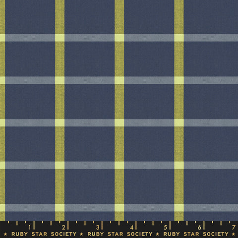Plaid in Navy-- Warp & Weft Heirlooms Wovens --  Alexia Abegg for Ruby Star Society -- Moda Fabrics