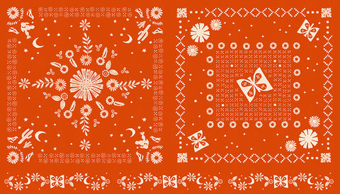 Golden Hour Bandana Panel in Warm Red -- Golden Hour by Alexia Abegg for Ruby Star Society -- Moda Fabric