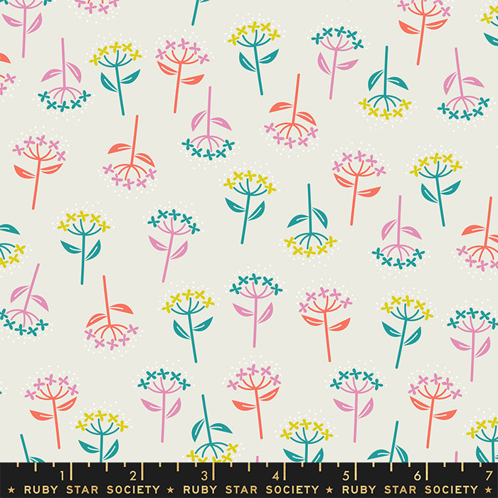 Bloom Flowers in Cream Soda --Adorn by Rashida Coleman-Hale for Ruby Star Society -- Moda Fabric