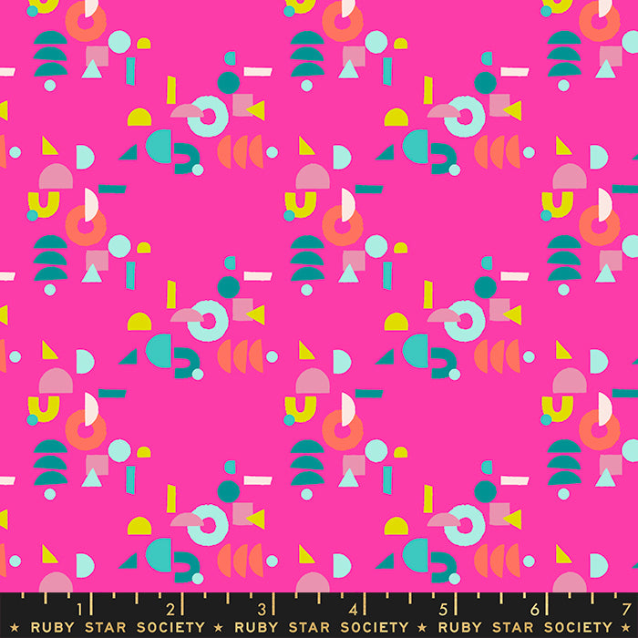 Puzzling Geometric in Berry --Adorn by Rashida Coleman-Hale for Ruby Star Society -- Moda Fabric