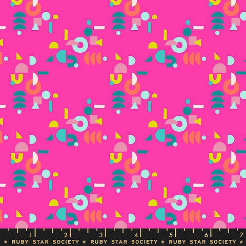 Puzzling Geometric in Berry --Adorn by Rashida Coleman-Hale for Ruby Star Society -- Moda Fabric
