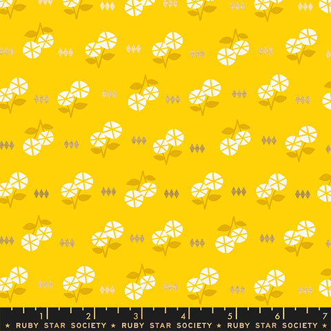 Fruit Flowers in Sunshine -- First Light by Ruby Star Society --- Moda Fabric