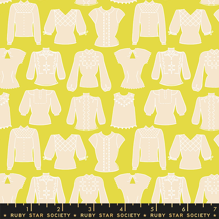 Blouses Shirts Dresses in Citron -- First Light by Ruby Star Society --- Moda Fabric