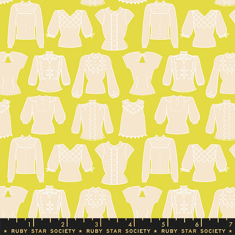 Blouses Shirts Dresses in Citron -- First Light by Ruby Star Society --- Moda Fabric