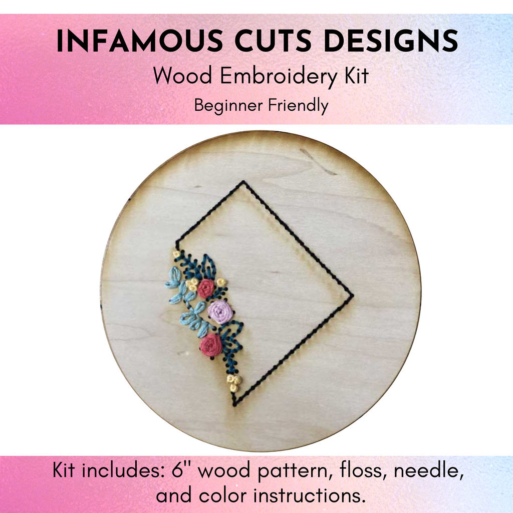 DC Wood Embroidery Kit --- Infamous Cuts