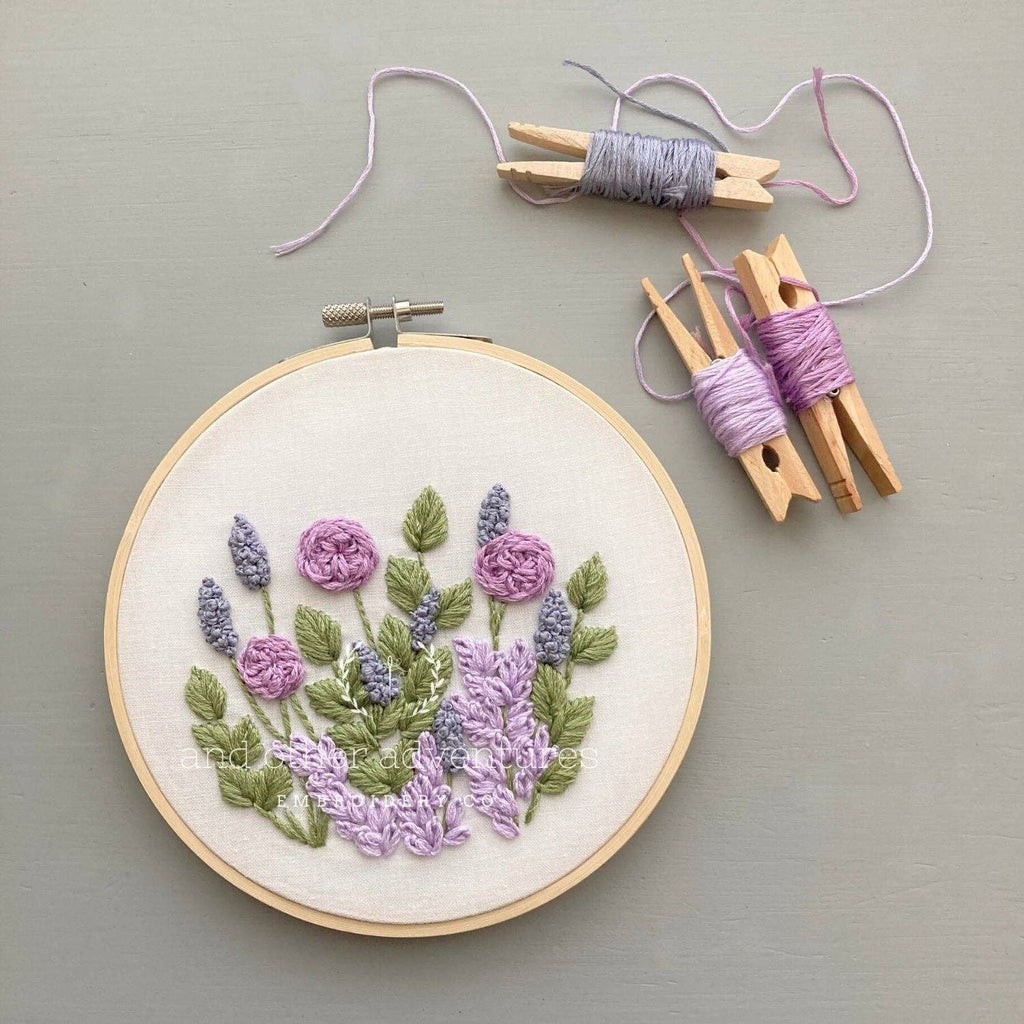 Hand Embroidery KIT - Hawthorne in Lilac – Three Little Birds Sewing Co.