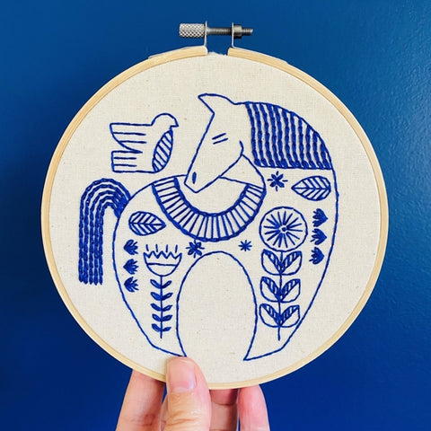 Hygge Horse Embroidery Kit by Hook, Line, and Tinker Embroidery