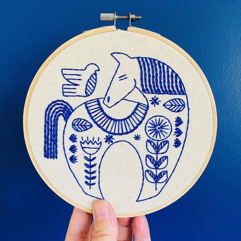 Hygge Horse Embroidery Kit by Hook, Line, and Tinker Embroidery