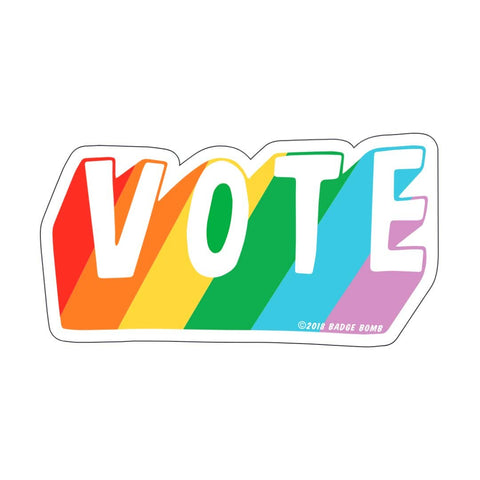 Rainbow Vote Sticker
