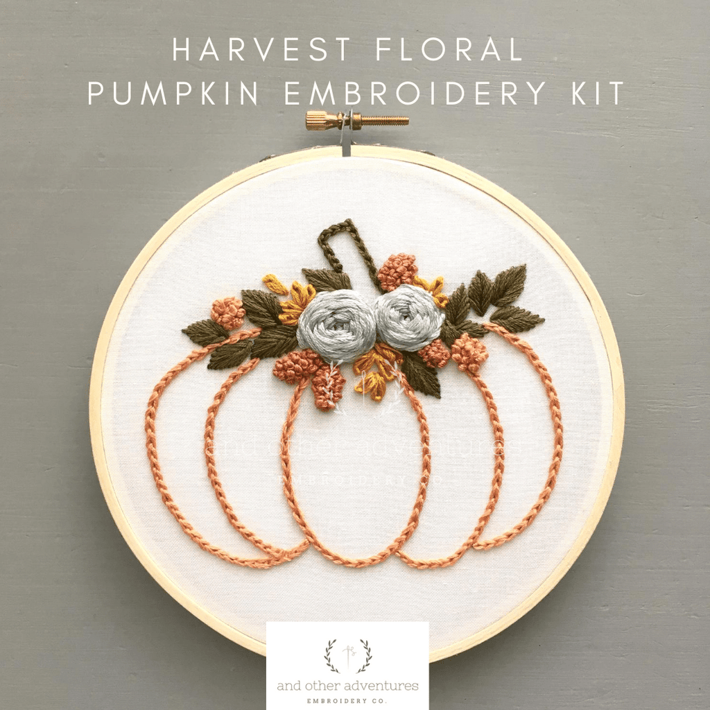 Beginner Embroidery Kit - Harvest Floral Pumpkin – Three Little Birds  Sewing Co.