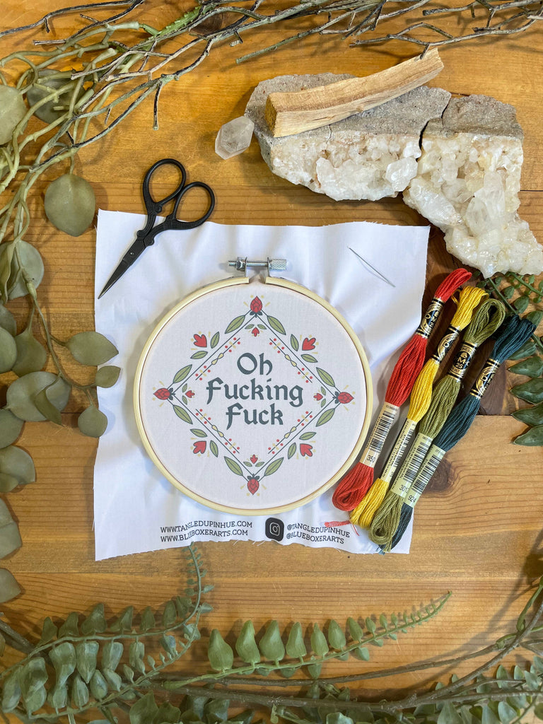 DIY Stitch Kit - Oh Fucking Fuck Embroidery Kit – Three Little