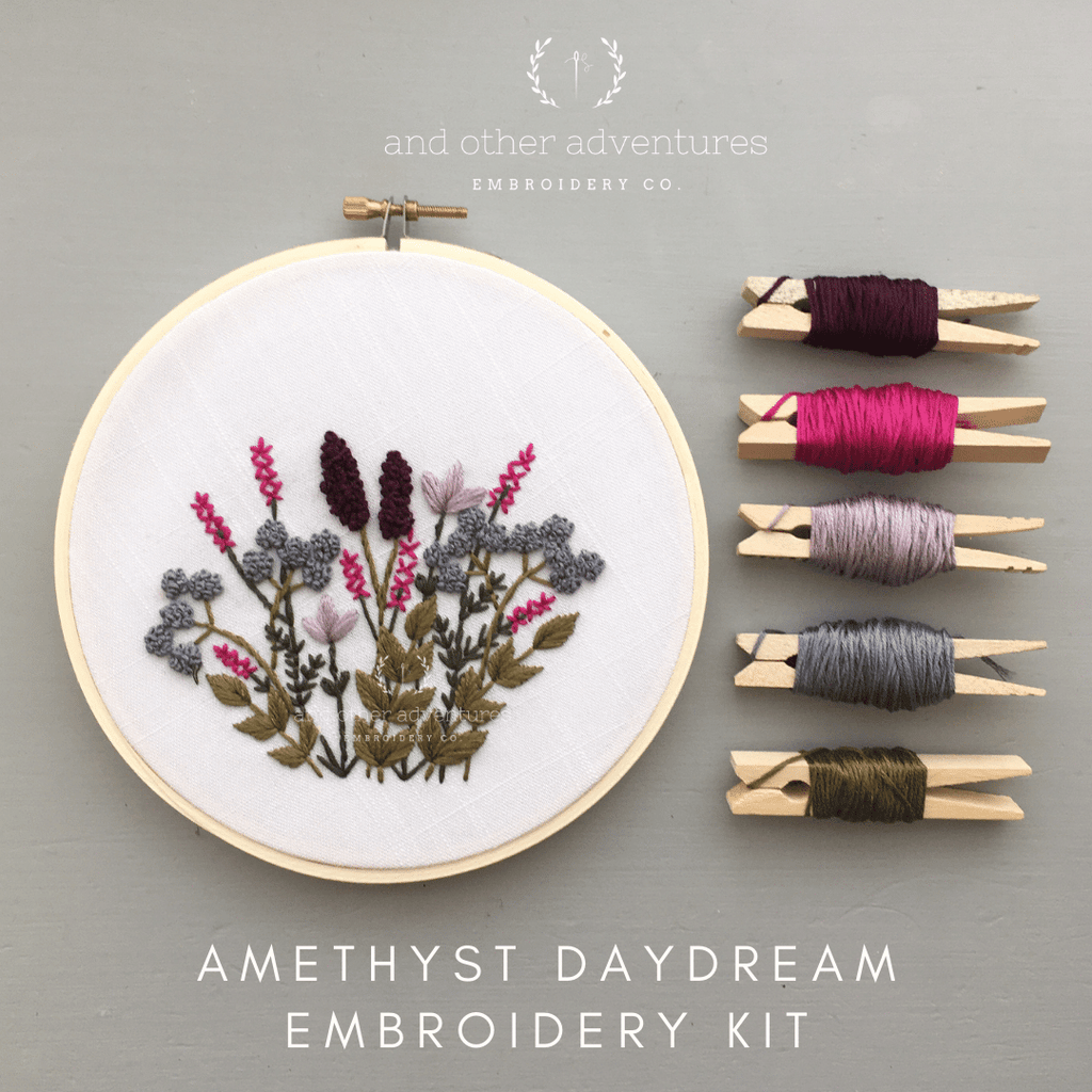 Embroidery Kit - Amethyst Daydream