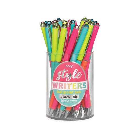 Style Writers Metal Ballpoint Pens - Assorted Neon