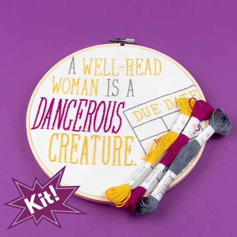 Dangerous Creature 8" Embroidery Kit -- PopLush Embroidery