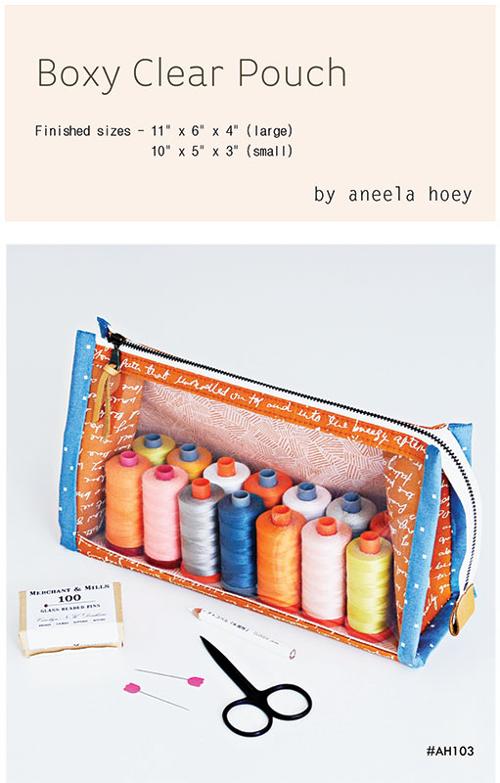Boxy Clear Pouch Pattern --- Aneela Hoey