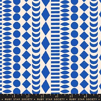 Beads Geometric in Blue Ribbon -- Honey by Alexia Abegg for Ruby Star Society -- Moda Fabric