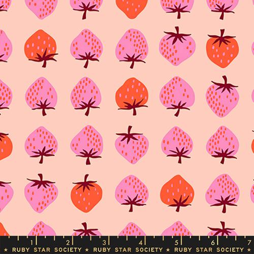 Strawberry in Pale Peach  -- Strawberry Friends by Kim Kight for Ruby Star Society -- Moda Fabric