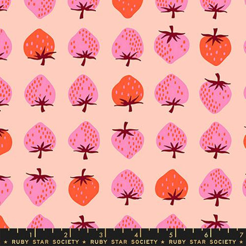 Strawberry in Pale Peach  -- Strawberry Friends by Kim Kight for Ruby Star Society -- Moda Fabric