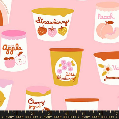 Yogurt Cups in Cotton Candy -- Strawberry Friends by Kim Kight for Ruby Star Society -- Moda Fabric
