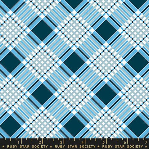 Plaid Geometric Check Tartan in Altitude -- Strawberry Friends by Kim Kight for Ruby Star Society -- Moda Fabric
