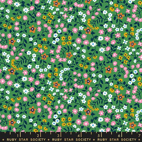 Clothesline Floral in Broccolini  -- Strawberry Friends by Kim Kight for Ruby Star Society -- Moda Fabric