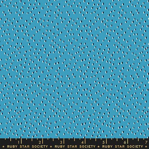 Strawberry Seeds in Bright Blue -- Strawberry Friends by Kim Kight for Ruby Star Society -- Moda Fabric