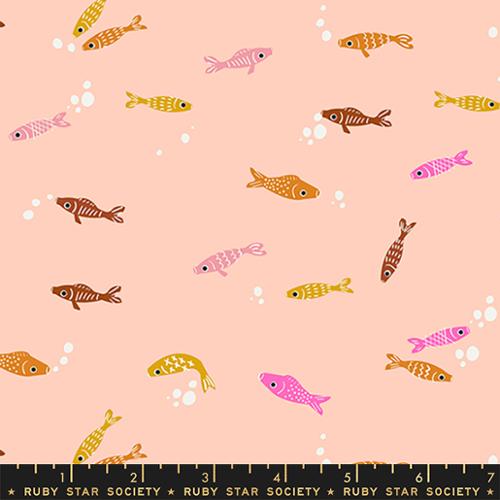 Fishies in Peach Fizz -- Koi Pond by Rashida Coleman-Hale for Ruby Star Society -- Moda Fabric