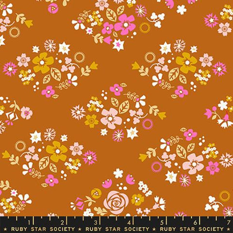 Blossom Festival in Saddle -- Koi Pond by Rashida Coleman-Hale for Ruby Star Society -- Moda Fabric