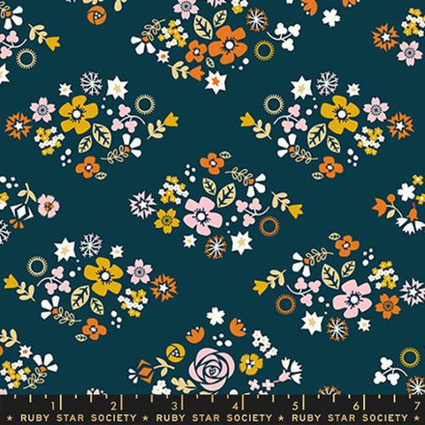 Blossom Festival in Peacock -- Koi Pond by Rashida Coleman-Hale for Ruby Star Society -- Moda Fabric