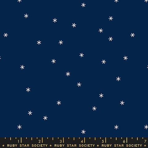 Spark in Navy -- Jolly Basics Ruby Star Society Collaborative -- Moda Fabric