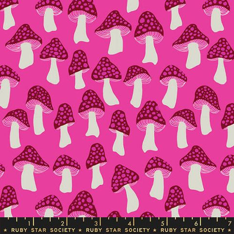 Mushrooms in Rose -- Firefly by Sarah Watts for Ruby Star Society -- Moda Fabric